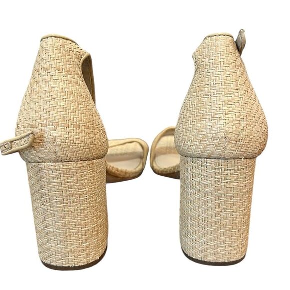 J. McLaughlin “Esme” tan Raffia Heeled Sandals - Picture 5 of 7